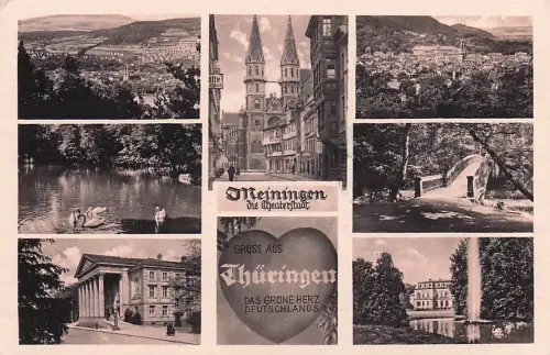 Thüringen, die verschiedene Ansichten der Stadt Meiningen und der Region -796510