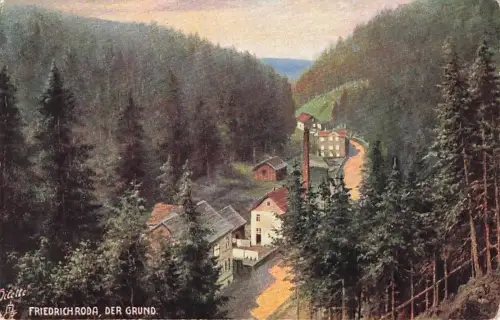 Künstler Ak Friedrichroda im Thüringer Wald, Der Grund -796614