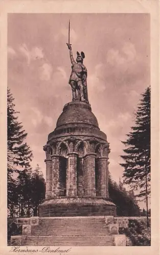 AK Hermanns-Denkmal, Vorderansicht mit Treppe -796634