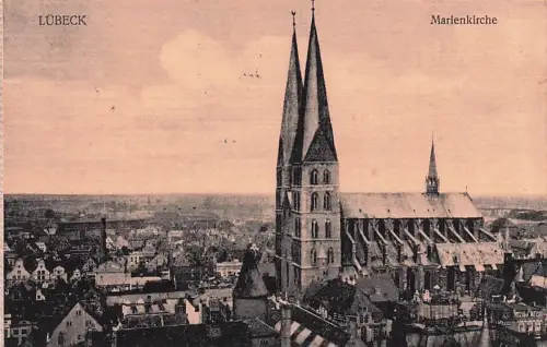 AK / Ansichtskarte Luebeck Marienkirche vom Petri Kirchturm aus gesehen -796518