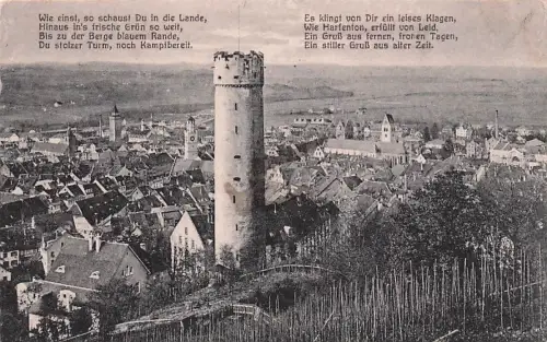 AK Ravensburg, Teilansicht mit Turm vom Veitsberg aus -796610