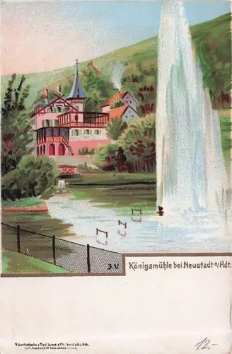 Lithographie Königsmühle b. Neustadt a.Springbrunnen -796674
