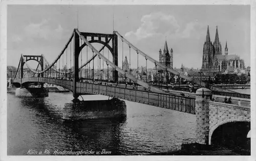 Ansichtskarte Köln Totalansicht mit Hängebrücke -796578