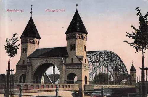 Ak Magdeburg in Sachsen Anhalt, Königsbrücke -796684