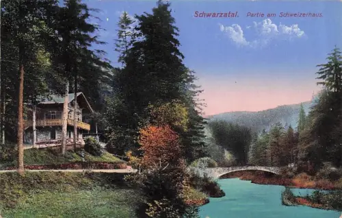 Rudolstadt Partie am Schweizerhaus Schwarzatal Kat. Rudolstadt -796516