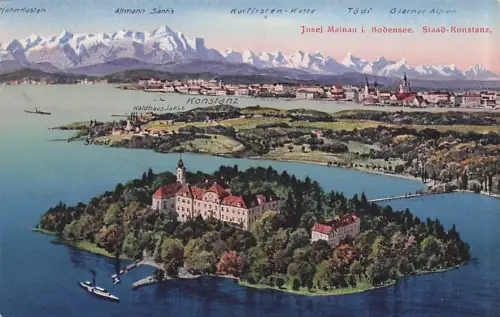 Insel Mainau und Bodensee-Panorama ngl -796668