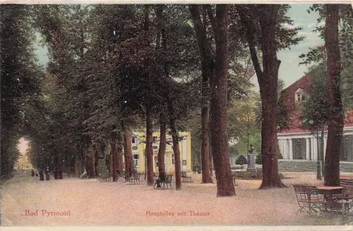 Bad Pyrmont Hauptallee mit Theater -796596