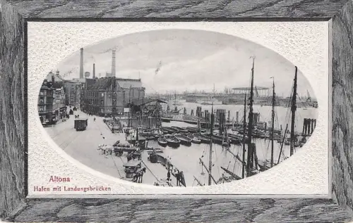 Altona Hafen mit Landungsbrücken -796686