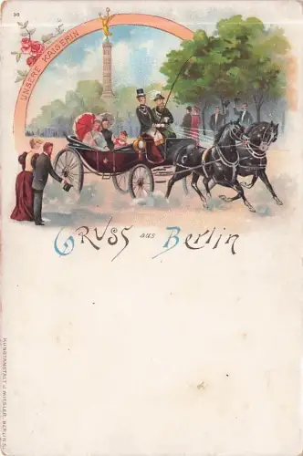 Lithographie Berlin-Tiergarten, Königsplatz, -796860