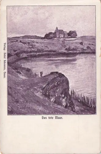 Weinfelder Maar Totenmaar Daun Eifel AK uralt Rheinland-Pfalz -796738