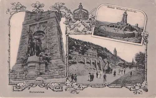 AK Kyffhäuser, Kaiser Wilhelm-Denkmal, Mehrbildkarte 1918 -796748