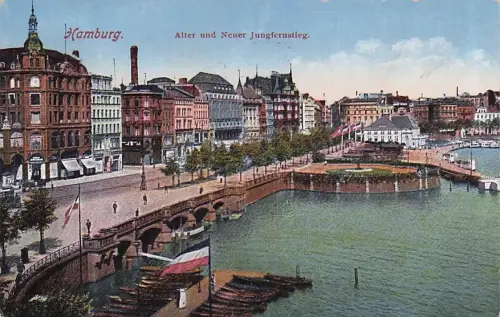 AK / Hamburg Alter und Neuer Junfernstieg Kat. Hamburg -796522