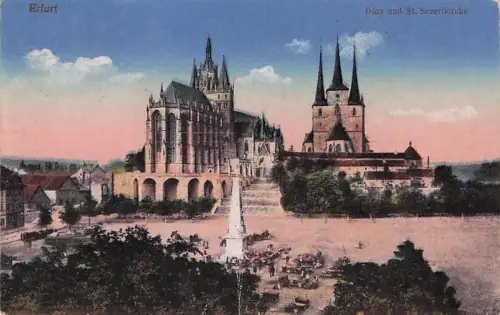 AK* Erfurt - Dom u. Severinskirche -796612