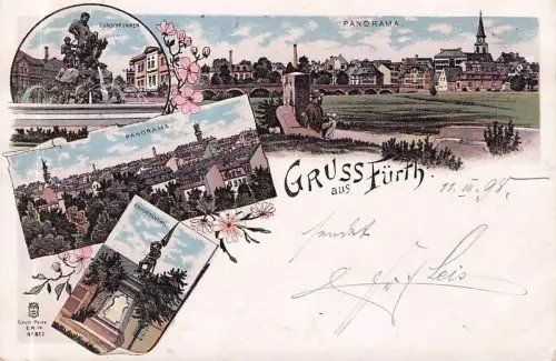 AK Gruss aus Fürth, Mehrbild Litho vor 1905 -796848