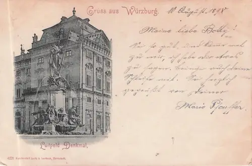 Ansichtskarte Würzburg, Luitpold-Denkmal -796826