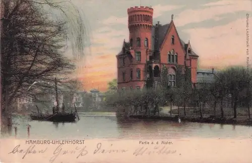 AK Hamburg-Uhlenhorst, Partie a. d. Alster, Wenzelburg -796712