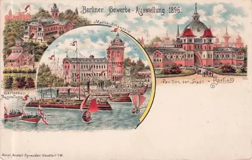 Lithographie Berlin, Gewerbe-Ausstellung in Berlin 1896, Gartenbau -796866