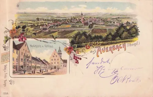 Gruss aus Auerbach - Litho -796816