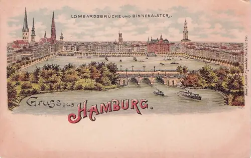 Hamburg Lombardsbruecke Binnenalster Kat. Hamburg -796912