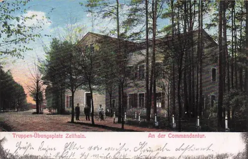 Truppen-Übungsplatz Zeithain. An der Commandantur. -796948