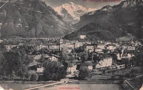 Ak Interlaken Kanton Bern Schweiz, Totale und Jungfrau -796994