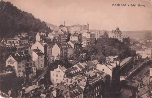 Karlsbad Eger Boehmen Blick von der Stephanspromenade Kat. Karlovy -796988
