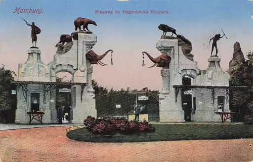 AK Hamburg-Stellingen, Eingang zu Hagenbecks Tierpark -797016
