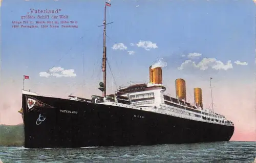Ak Dampfschiff Vaterland, größtes Schiff der Welt, HAPAG -797122