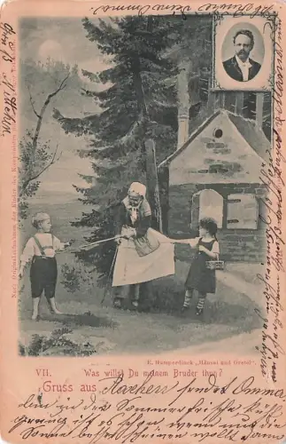 Hänsel und Gretel, Hexe will Hänsel verspeisen, Portrait Komponist -797148