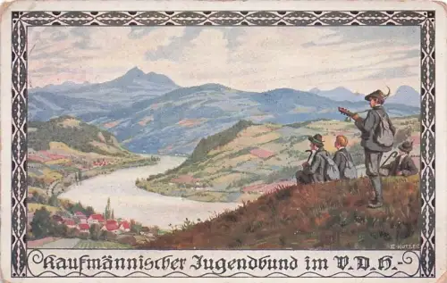 Künstler-AK Ernst Kutzer: Kaufmännischer Jugendbund im V.D.H. -797186