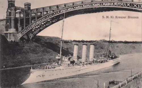 Ak Deutsches Kriegsschiff, SMS Kreuzer Bremen, Marine Schiffspost -797242