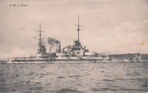 Ak Deutsches Kriegsschiff SMS Posen Schiffspost Marine -797256