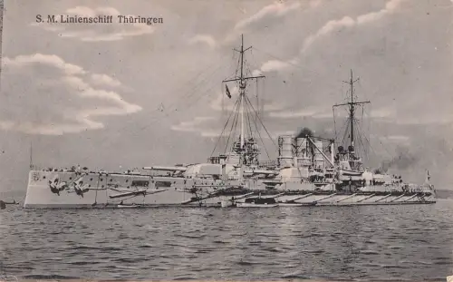 S. M. Linienschiff Thüringen Marine Schiffspost -797220