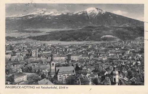 AK Innsbruck, Ortsansicht mit Hötting und Patscherkofel -797322