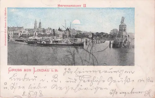 AK Lindau i. B., Hafenansicht mit Schiffen -797412