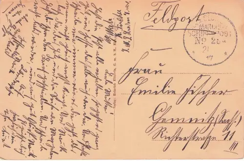 Ak Deutsches Kriegsschiff, SMS Stralsund, Kaiserliche Marine -797382