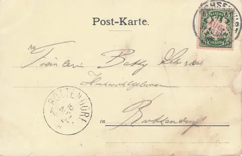 Lithographie Ochsenfurt a. M., Bärenbräu von Josef Michel, Rathaus, Ortsansicht -797400