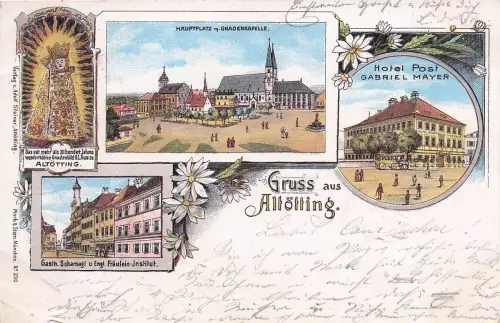 Altoetting Hauptplatz Gnadenkapelle Hotel Post Gabriel Mayer -797534