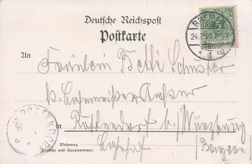 Litho Hansestadt Bremen, Marktplatz, Gerichtsgebäude, Roland -797526