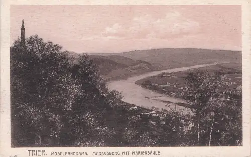 TRIER. MOSELPANORAMA. MARKUSBERG MIT MARIENSÄULE. -797462