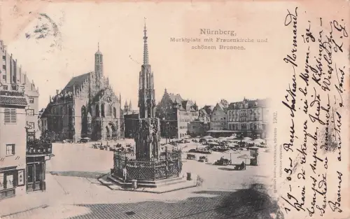 AK / Ansichtskarte Nuernberg Schoener Brunnen Marktplatz Kat. Nuernberg -797488