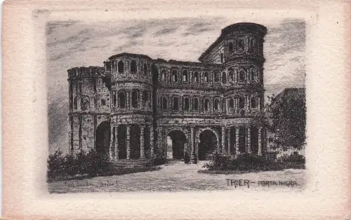 Künstler Ak Trier an der Mosel, Porta Nigra -797514