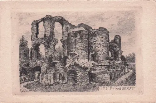 Künstler Ak Trier an der Mosel, Kaiserpalast -797510