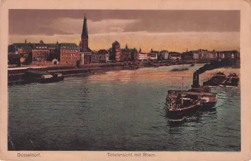 Düsseldorf Totalansicht mit Rhein -797568