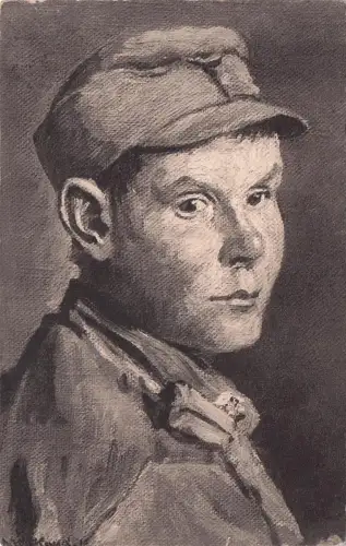 Österreichisches Gebirgsjäger-Porträt Patriotica Postkarte -797708