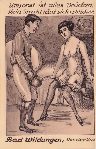 Umsonst ist alles Drücken, Kein Strahl lässt sich erblicken! klappkarte -797560