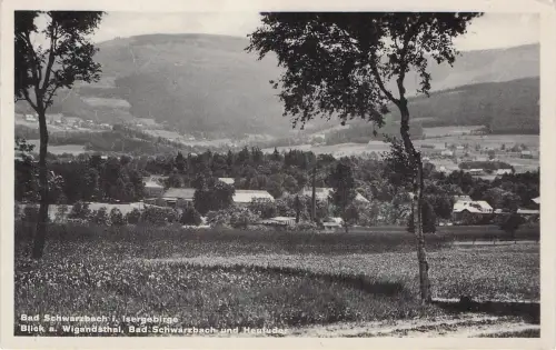Bad Schwarzbachi, Isergebirge Blick a. Wigandsthal, Bad Schwarzbach und Heufuder -797622