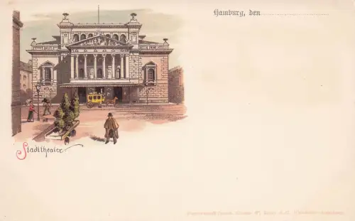 Lithographie Hamburg-Neustadt, Stadttheater -797714