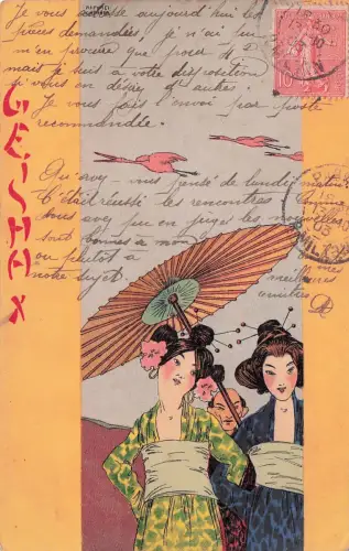 Jugendstil Künstler Litho Kirchner, Raphael, Geisha X, Japanerinnen -797830