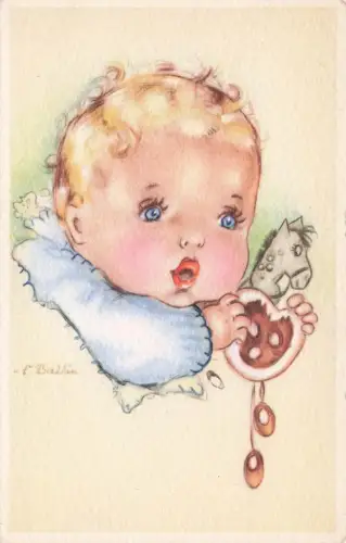 KINDER Portrait Vintage Ansichtskarte Postkarte -797724